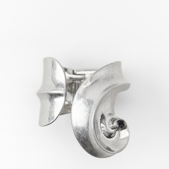 Zara Jewelry - ZARA Sculpted cuff hinge silver tone bracelet - NIB
